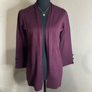 NWT Evolution By Cyrus Myna Ancho Chile Cardigan‎ in Burgundy